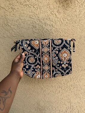 Vera Bradley Quilted Paisley Zip Pouch - Black & Brown